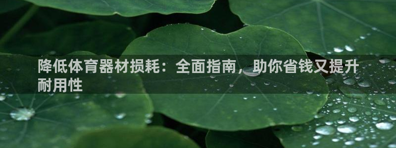 耀世娱乐怎么样：降低体育器材损耗：全面指南，助你省钱