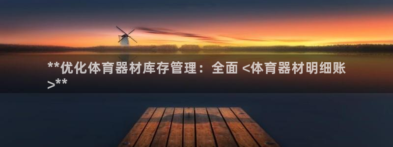 耀世什么意思：**优化体育器材库存管理：全面 <体育